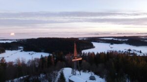 14.12.2021 - Herrischried: DJI Mavic 2 Zoom: Gugelturm, Alpensicht